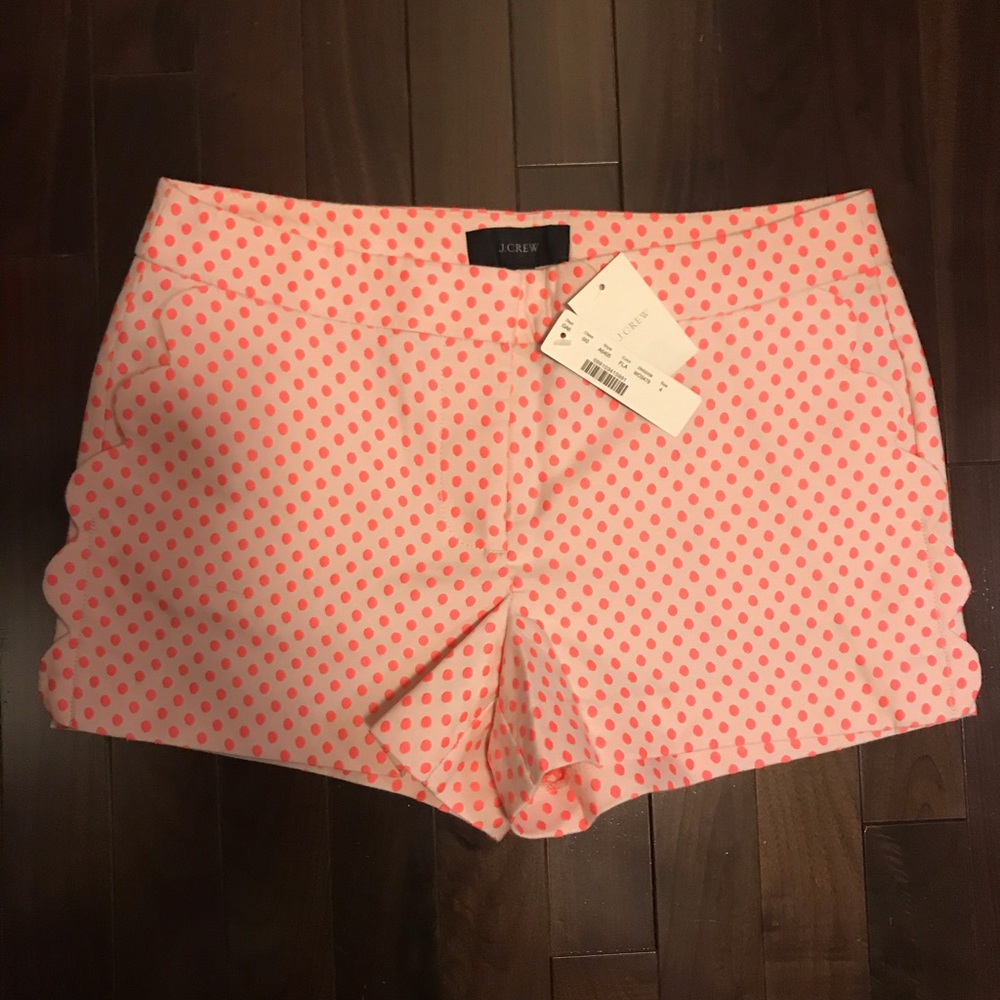 J. Crew Coral Dot High-Waist Women’s Shorts